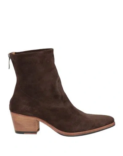 Alberto Fasciani Woman Ankle Boots Chocolate Brown Size 6 Leather