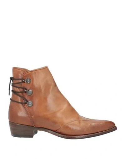 Alberto Fasciani Woman Ankle Boots Tan Size 6.5 Soft Leather In Brown