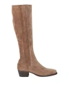 Alberto Fasciani Woman Boot Khaki Size 8 Leather In Beige