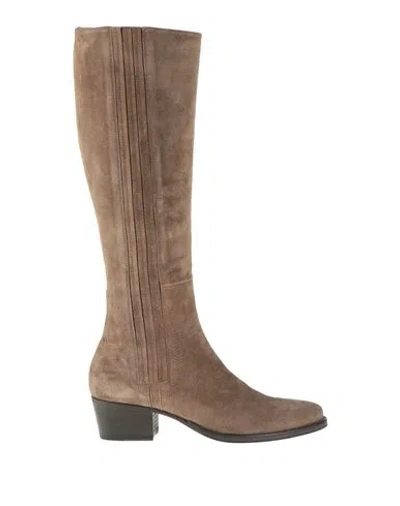 Alberto Fasciani Woman Boot Sand Size 11 Leather In Beige