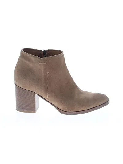 Pre-owned Alberto Fermani Ankle Boots In Tan