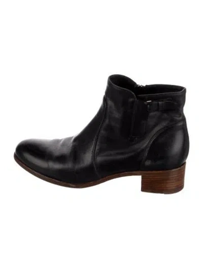 Pre-owned Alberto Fermani Leather Boots In Black