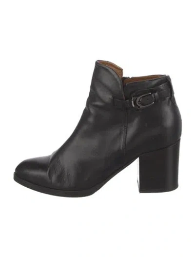Pre-owned Alberto Fermani Leather Boots In Black