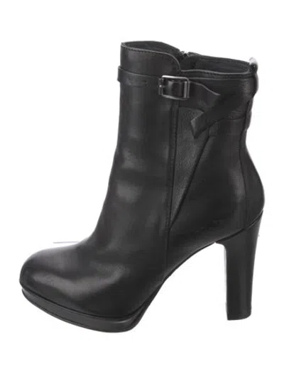 Pre-owned Alberto Fermani Leather Boots In Black