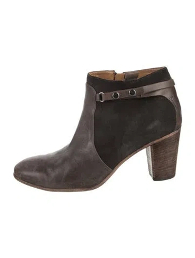 Pre-owned Alberto Fermani Leather Boots In Grey