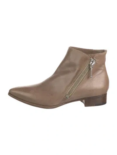 Pre-owned Alberto Fermani Leather Boots In Neutral