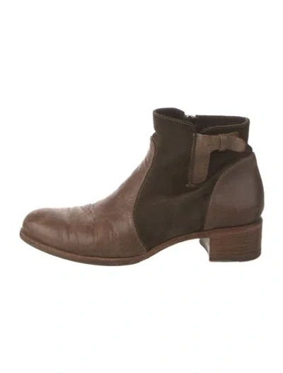 Pre-owned Alberto Fermani Leather Chelsea Boots In Brown