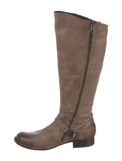 Pre-owned Alberto Fermani Leather Riding Boots In Brown