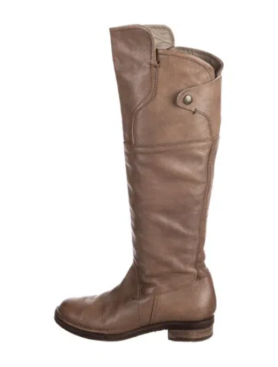 Pre-owned Alberto Fermani Leather Riding Boots In Brown
