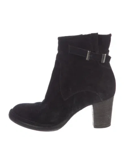 Pre-owned Alberto Fermani Suede Boots In Black