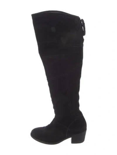 Pre-owned Alberto Fermani Suede Boots In Black