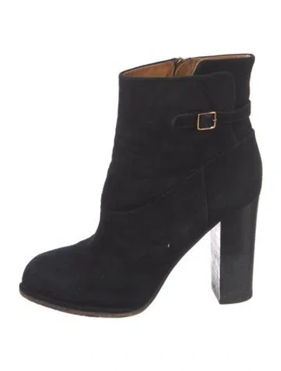 Pre-owned Alberto Fermani Suede Boots In Black