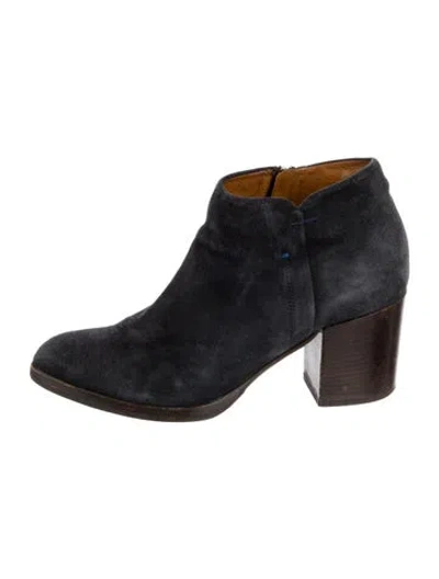 Pre-owned Alberto Fermani Suede Boots In Blue