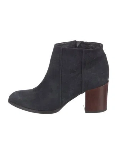 Pre-owned Alberto Fermani Suede Boots In Blue