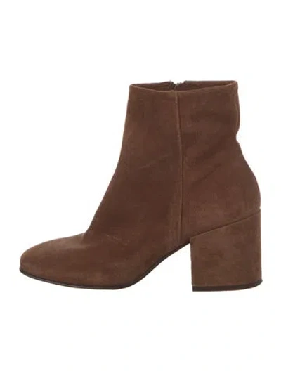 Pre-owned Alberto Fermani Suede Boots In Brown