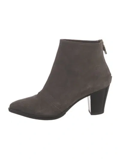 Pre-owned Alberto Fermani Suede Boots In Gray