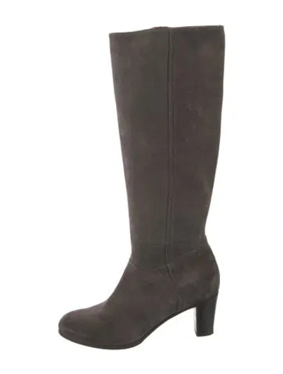 Pre-owned Alberto Fermani Suede Boots In Grey