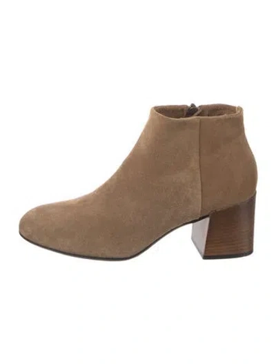 Pre-owned Alberto Fermani Suede Boots In Neutral