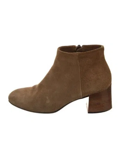 Pre-owned Alberto Fermani Suede Boots In Neutral