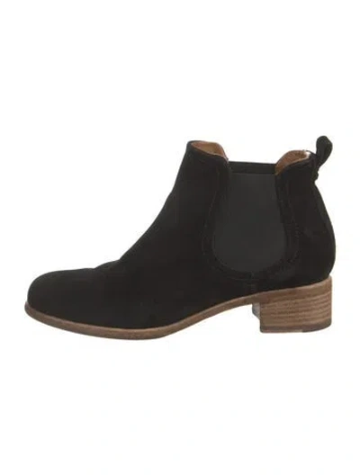 Pre-owned Alberto Fermani Suede Chelsea Boots In Black