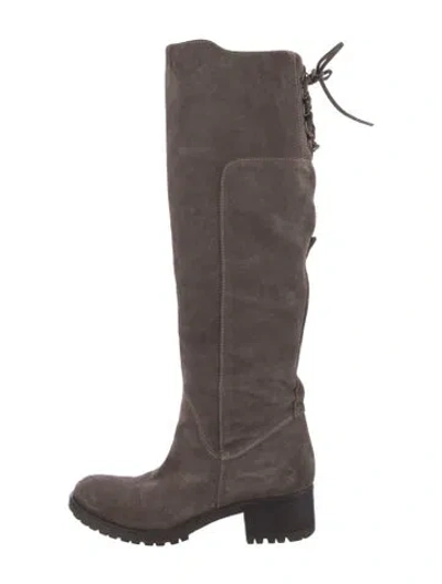 Pre-owned Alberto Fermani Suede Lace-up Boots In Brown