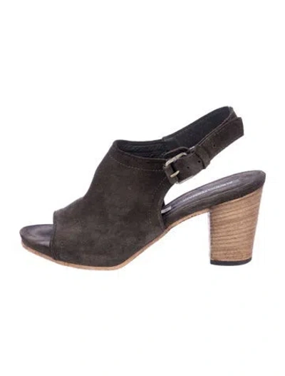 Pre-owned Alberto Fermani Suede Sandals In Brown