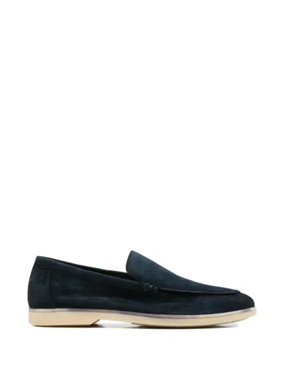 Alberto Gozzi Almond-toe Loafers In Blue