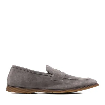 Alberto Gozzi Grey Joanna Penny Strap Suede Loafers