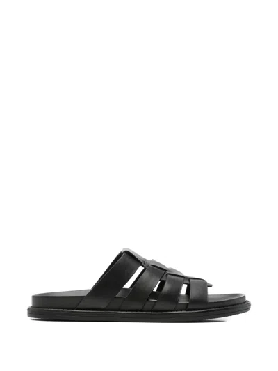 Alberto Gozzi Interwoven-strap Sandals In Black