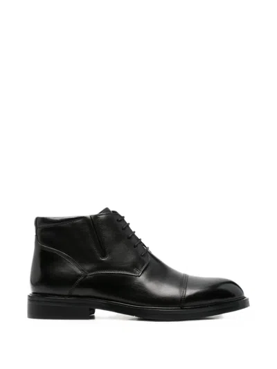 Alberto Gozzi Lace-up Boots In Black