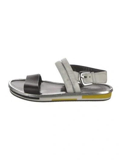 Pre-owned Alberto Guardiani Leather Sandals In Multicolor