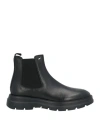 Alberto Guardiani Man Ankle Boots Black Size 9 Leather In Black