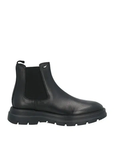 Alberto Guardiani Man Ankle Boots Black Size 9 Leather