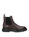 ALBERTO GUARDIANI ALBERTO GUARDIANI MAN ANKLE BOOTS BURGUNDY SIZE 9 LEATHER