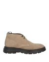 Alberto Guardiani Man Ankle Boots Khaki Size 9 Leather In Beige