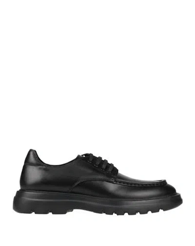 Alberto Guardiani Man Lace-up Shoes Black Size 8 Leather