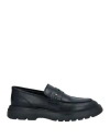 Alberto Guardiani Man Loafers Black Size 12 Soft Leather In Black
