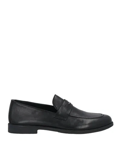 Alberto Guardiani Man Loafers Black Size 9 Leather