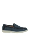 Alberto Guardiani Man Loafers Navy Blue Size 9 Leather