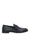 Alberto Guardiani Man Loafers Navy Blue Size 9 Leather