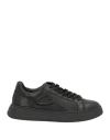 Alberto Guardiani Man Sneakers Black Size 9 Leather In Black