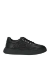 Alberto Guardiani Man Sneakers Black Size 9 Leather