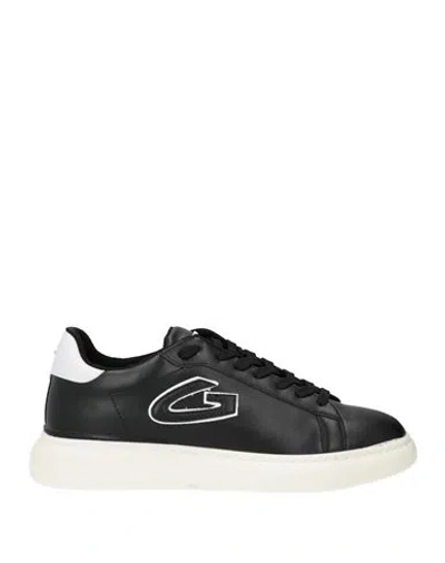 Alberto Guardiani Man Sneakers Black Size 9 Soft Leather In Black