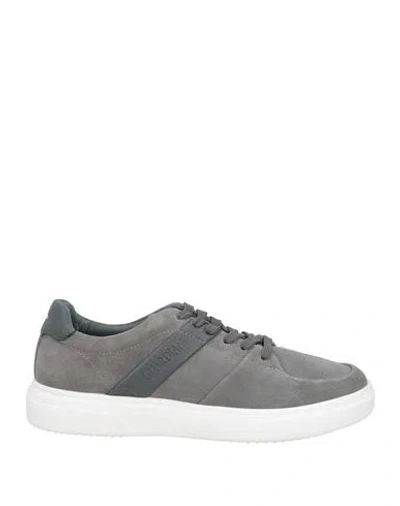 Alberto Guardiani Man Sneakers Lead Size 7 Leather In Grey