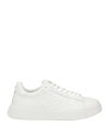 Alberto Guardiani Man Sneakers Off White Size 9 Leather In Off White
