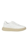 Alberto Guardiani Man Sneakers White Size 9 Leather In White