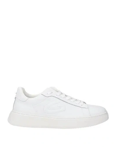 Alberto Guardiani Man Sneakers White Size 9 Leather