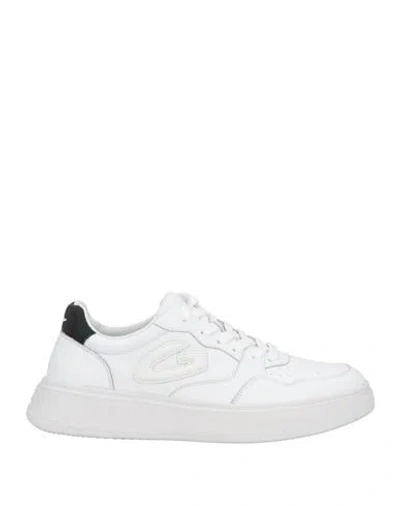 Alberto Guardiani Man Sneakers White Size 9 Leather