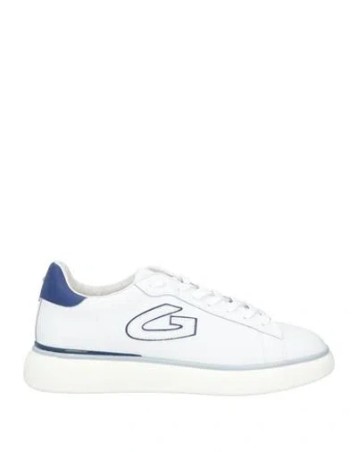 Alberto Guardiani Man Sneakers White Size 9 Leather