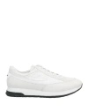 Alberto Guardiani Man Sneakers White Size 9 Soft Leather, Textile Fibers In White